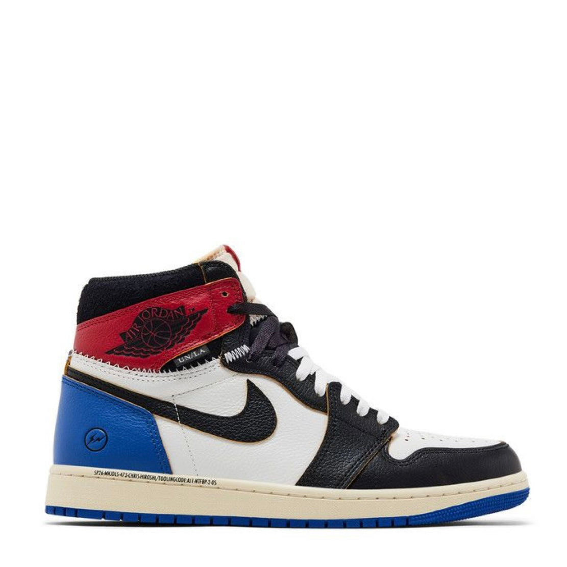 Jordan 1 Union Fragment Black and Varsity Red